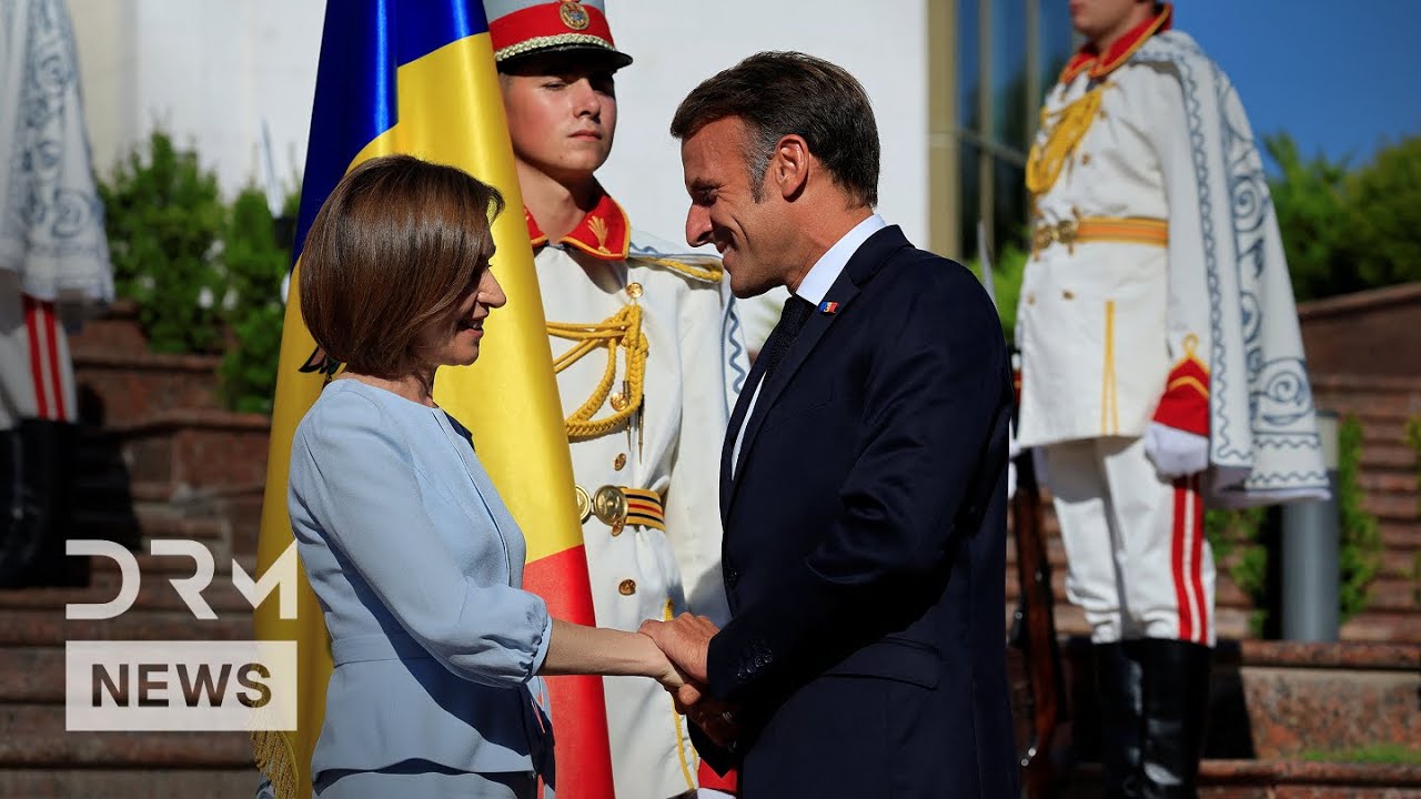 Watch: Macron Embraces Moldova’s Maia Sandu Upon Arrival at Presidential Palace | AC1G