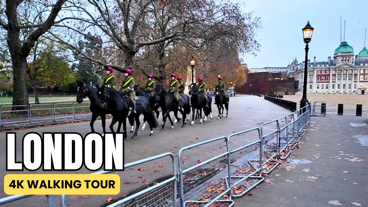 4K Walking Tour EMPTY London at 6AM | Big Ben, Buckingham Palace & Iconic Landmarks