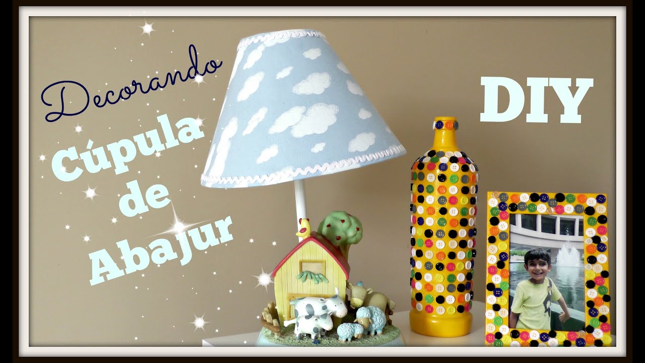 DIY: CÚPULA DE ABAJUR - Como revestir com tecido - Customização