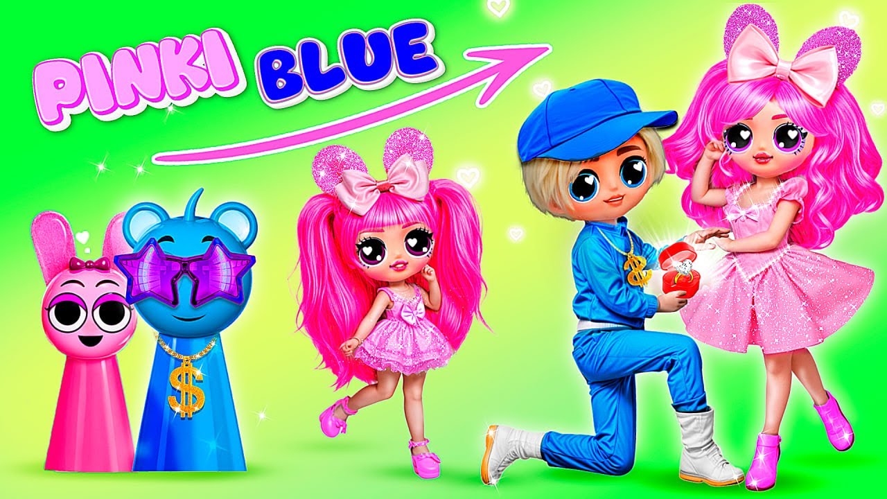 Incredibox Sprunki: Pinki Growing Up! DIYs for Dolls LOL OMG