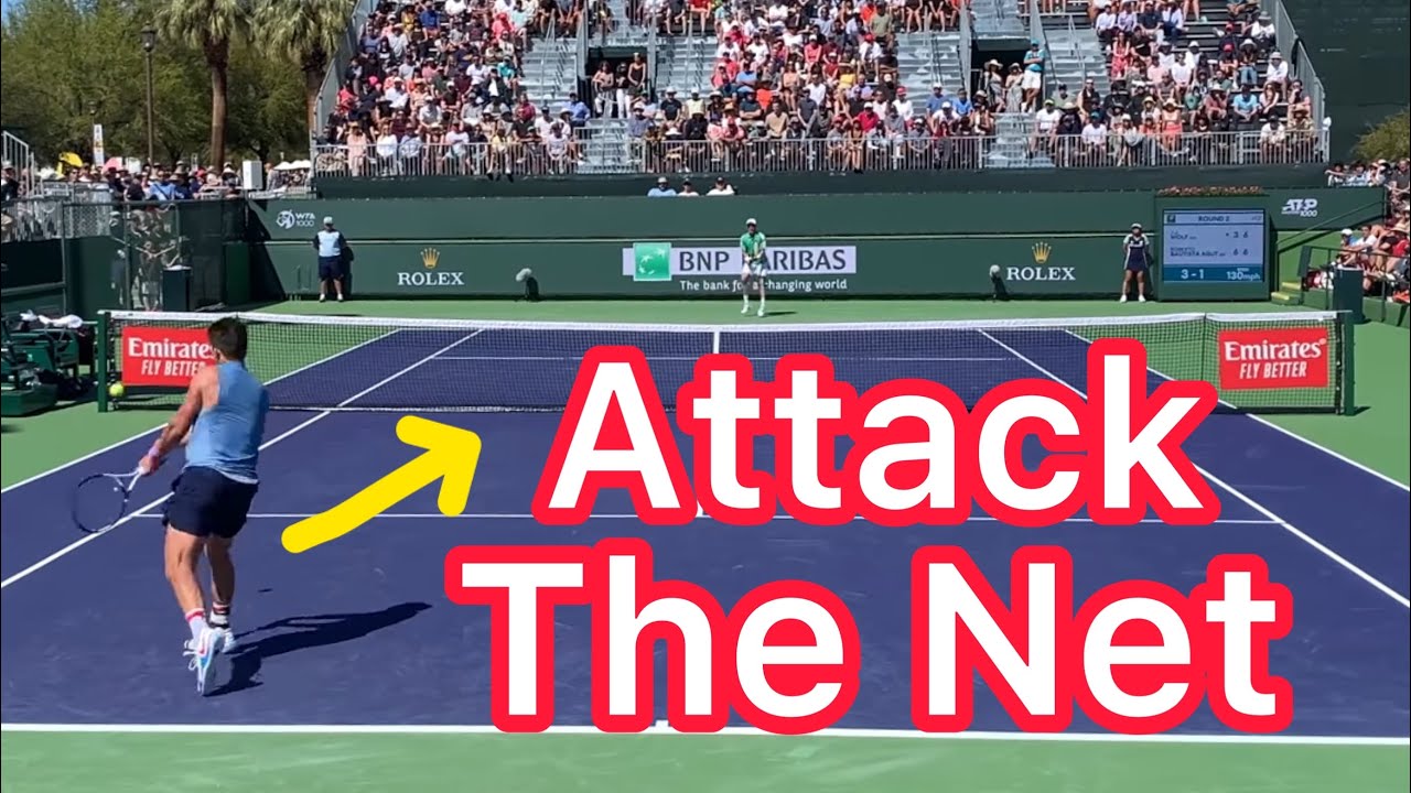How Pros Attack The Net In Singles (Tennis Strategy Explained)