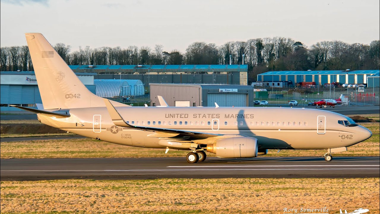 Beautiful Marines C40 Golden Light Landing at Prestwick!