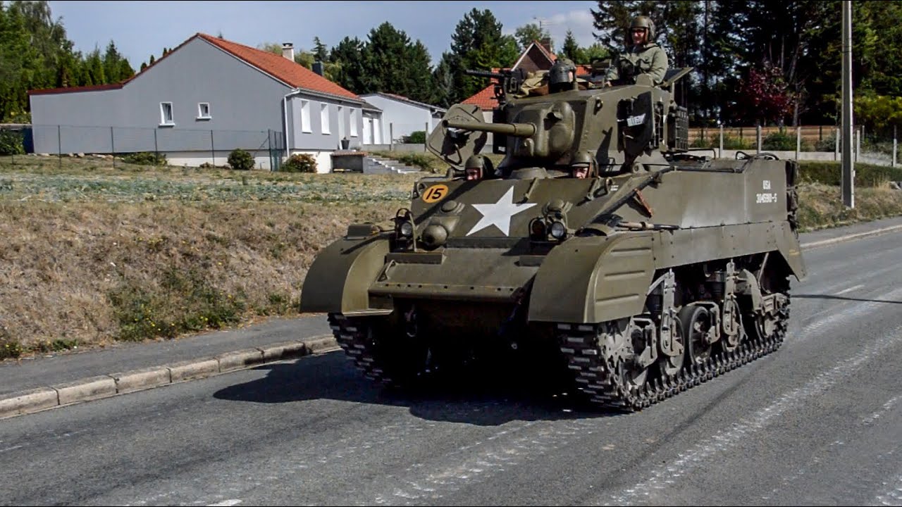 Stuart M5A1 at full and low speed