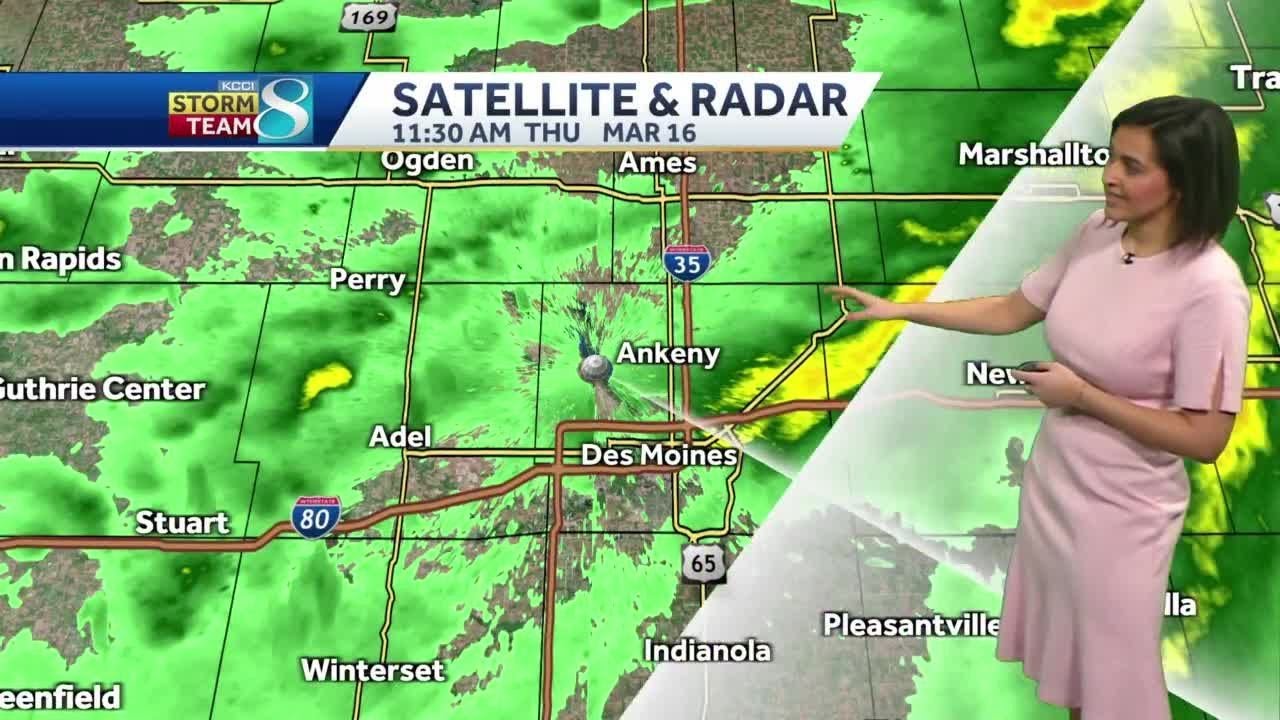 Rapidly changing weather conditions in Central Iowa today