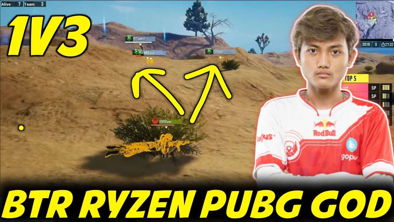 BTR Ryzen 🔥 The God Of Pubg Mobile | Unbelievable 1v3 Against Futbolist