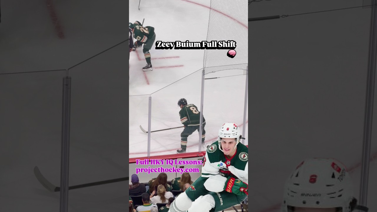 Zeev Buium&rsquo;s smart Hockey IQ with the #MNWild 🧠 ProjectHockey.com code DEV