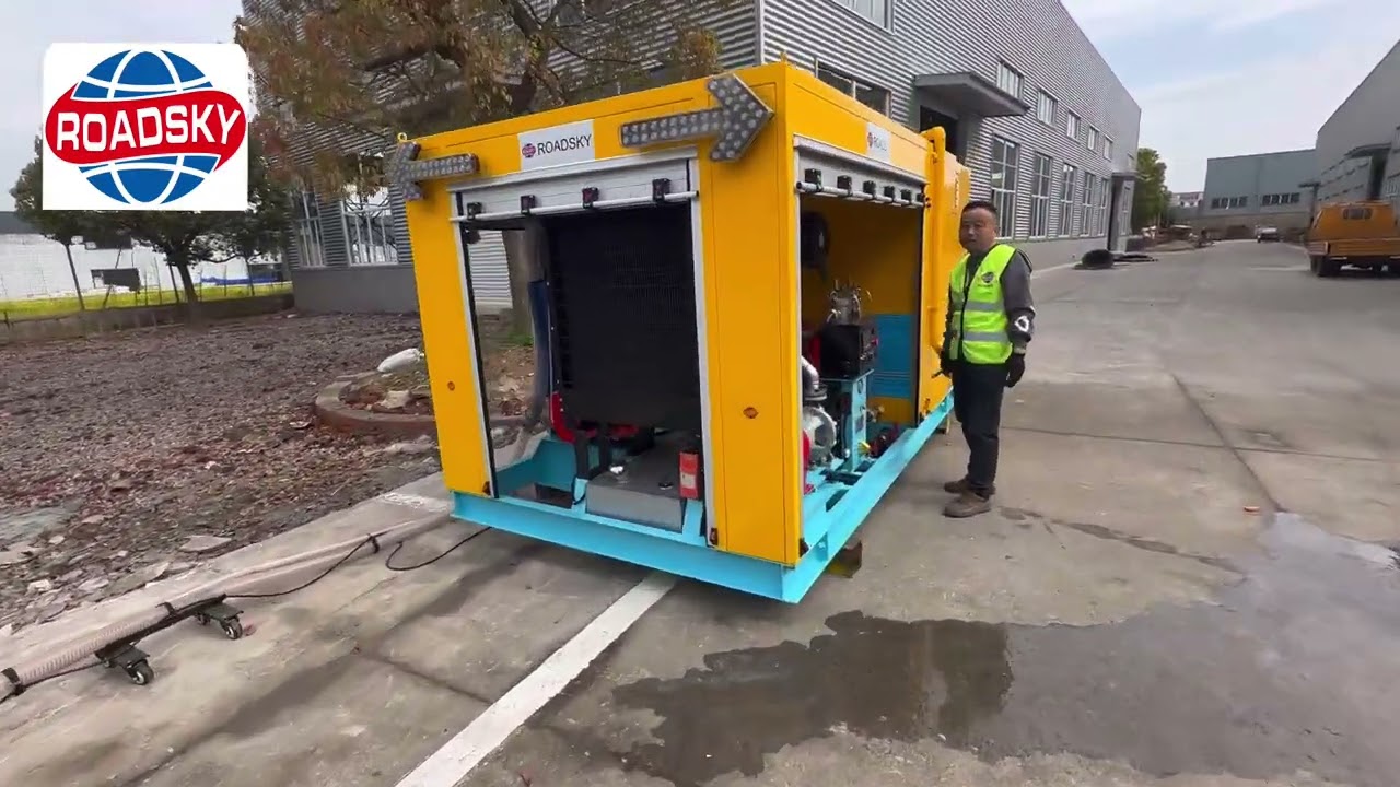 High Pressure Water Blasting Pavement Marking Removal Machine