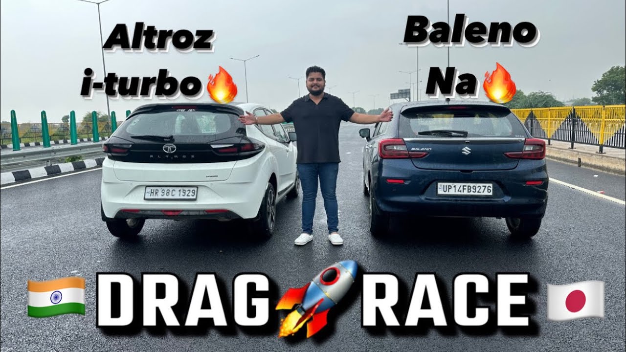 Baleno 2023 vs Altroz i-turbo DRAG RACE! Itni gazab performance!#altroziturbo #baleno2023 #dragrace