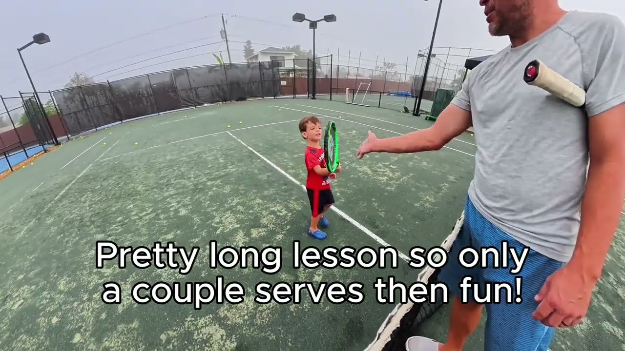 How to give a 3 year old a tennis lesson