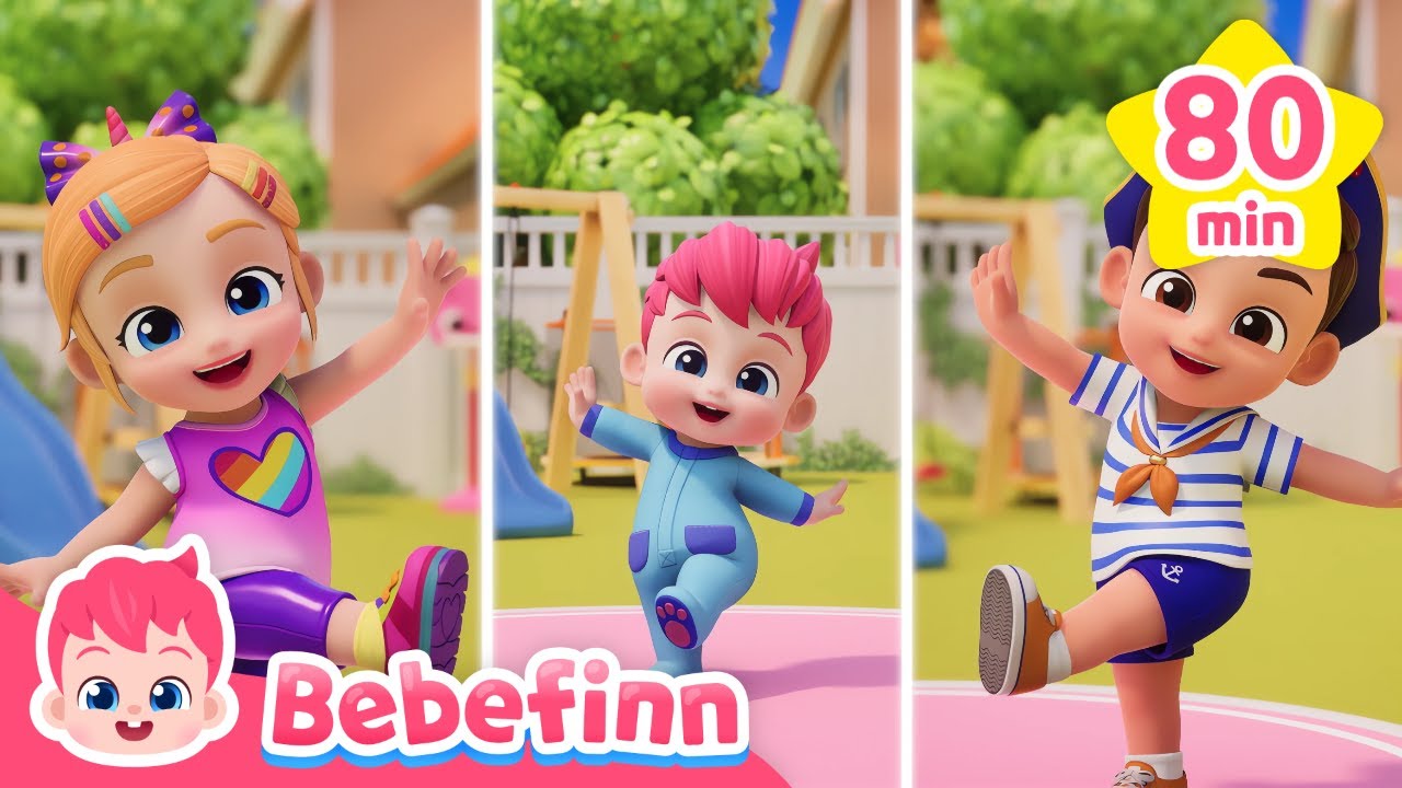 [Best of The Best] Walking Walking Hop Hop and More Nursery RhymesㅣSing along Bebefinn