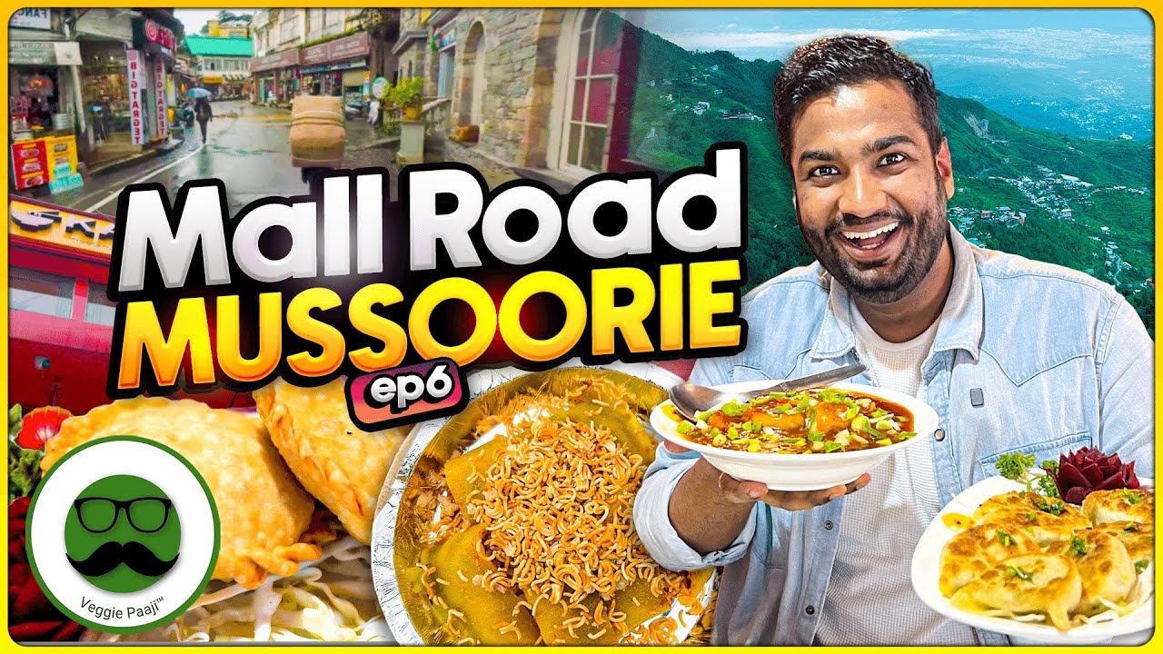 Mussoorie Mall Road Food Tour | Kalsang Momo, Laphing & More | Veggie Paaji Dehradun
