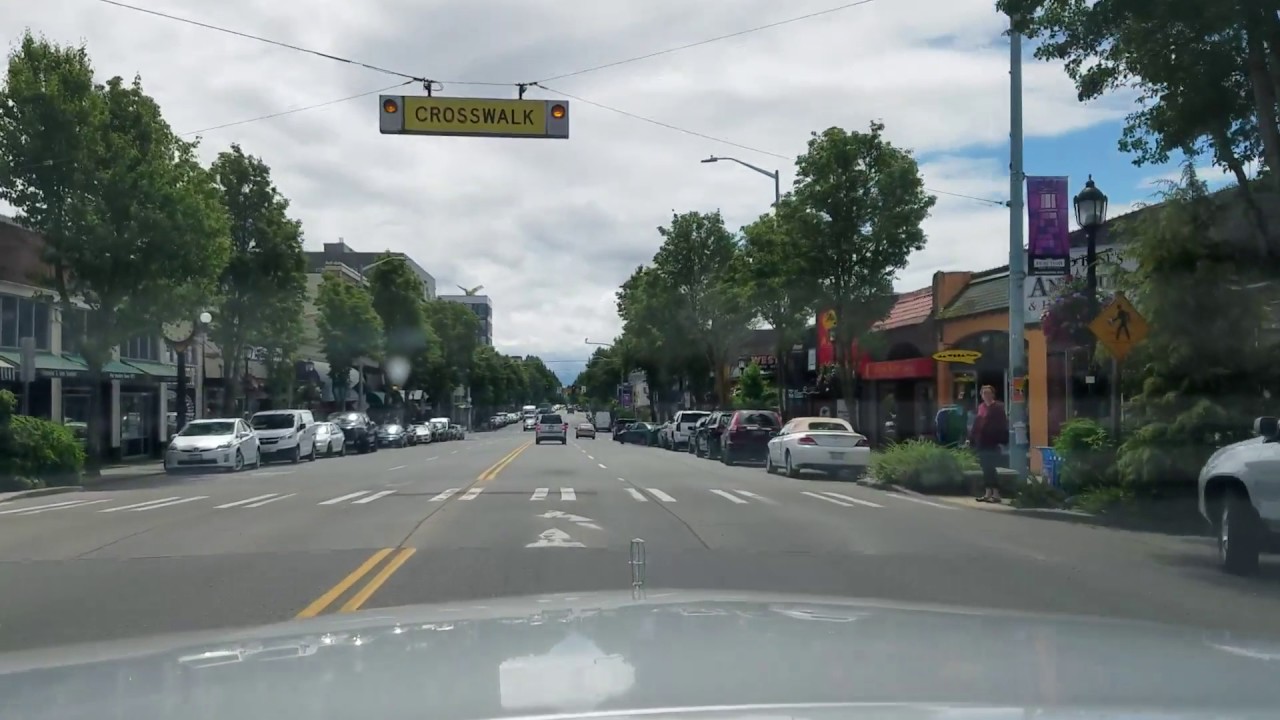 California Avenue Dash Cam Tour West Seattle, Washington June 1, 2017