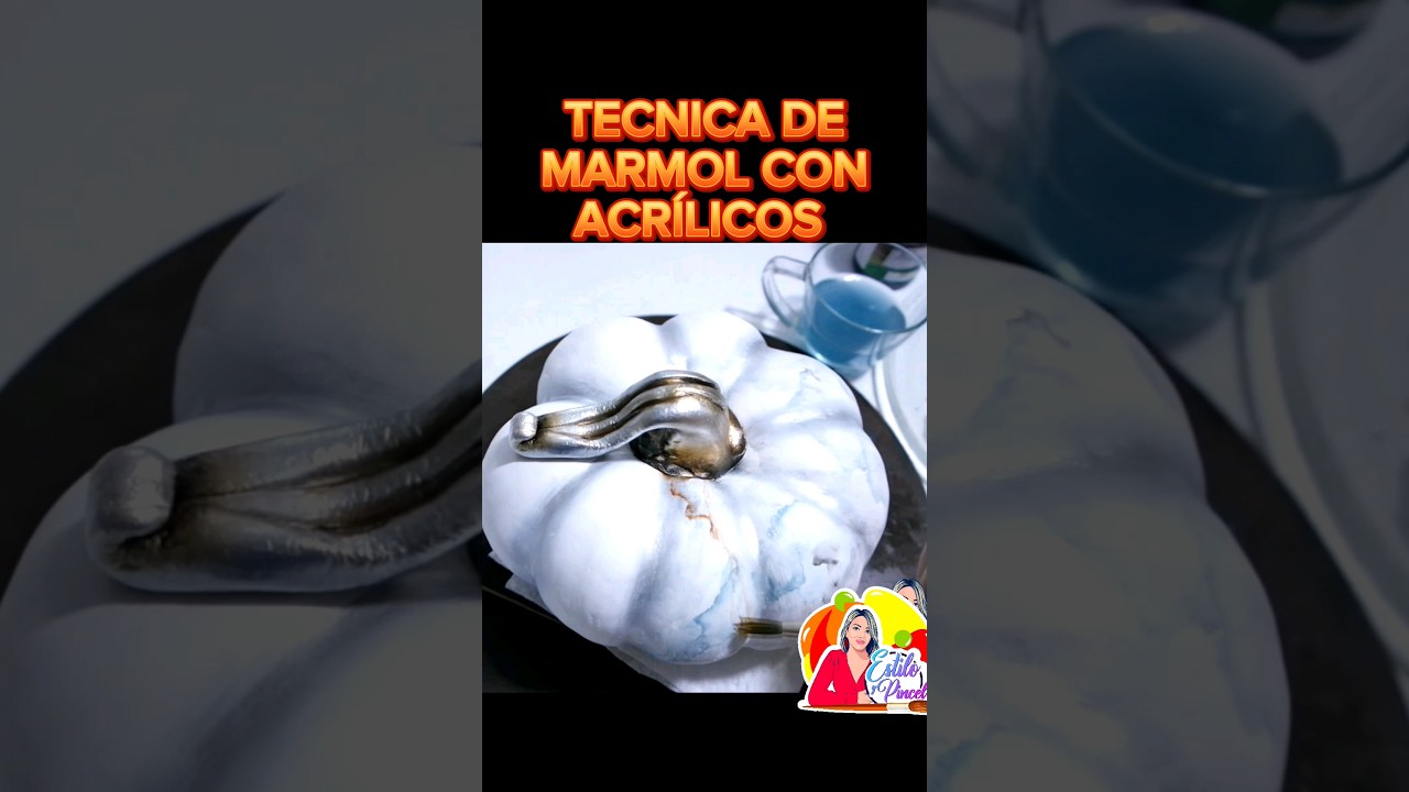 Efecto Marmol con Acr&iacute;licos 😍#diy #reciclaje #parati