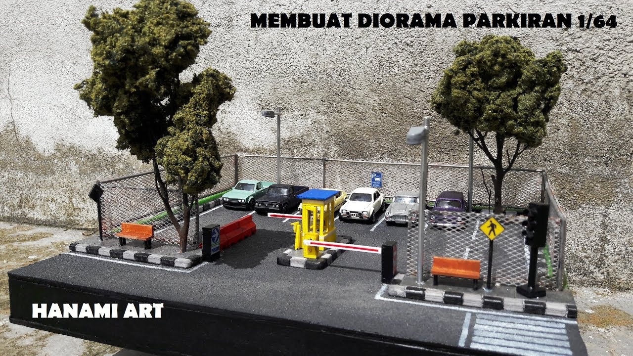 Cara Membuat Diorama Diecast Parkiran / Parking Diorama Diecast 1/64 Hotwheels