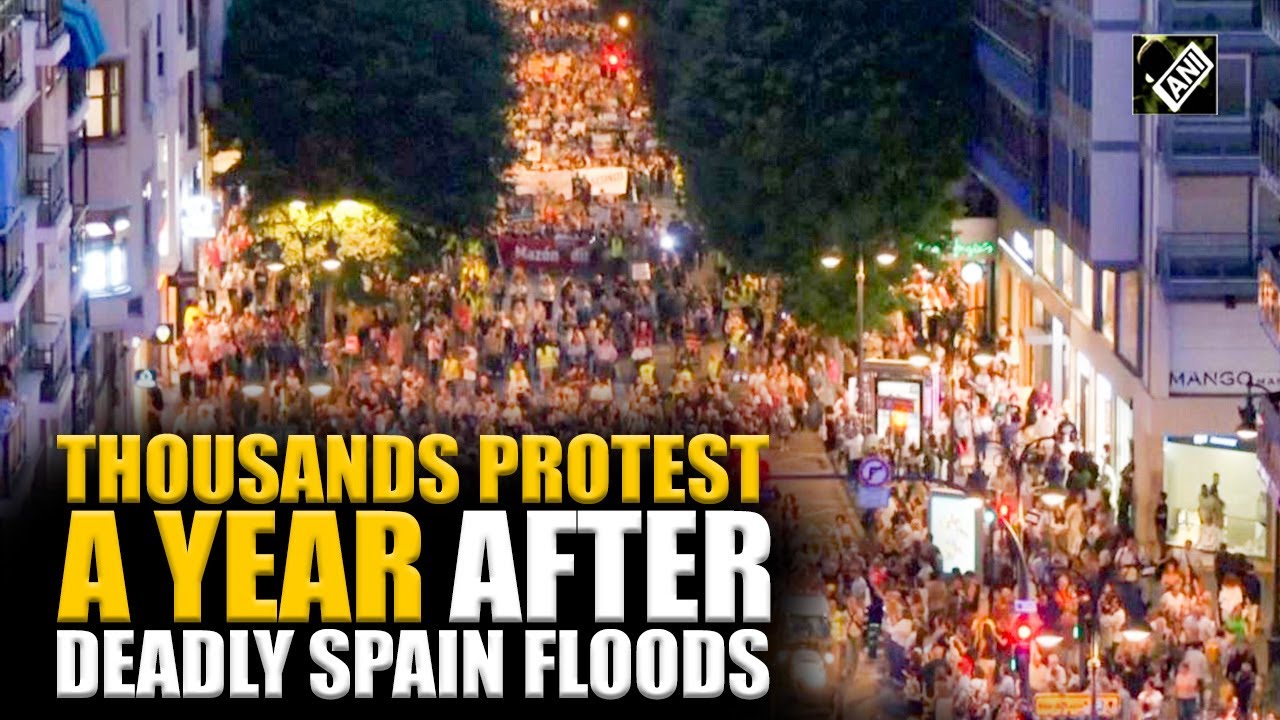 Spain erupts in protest over government&rsquo;s response to deadliest flood on first anniversary