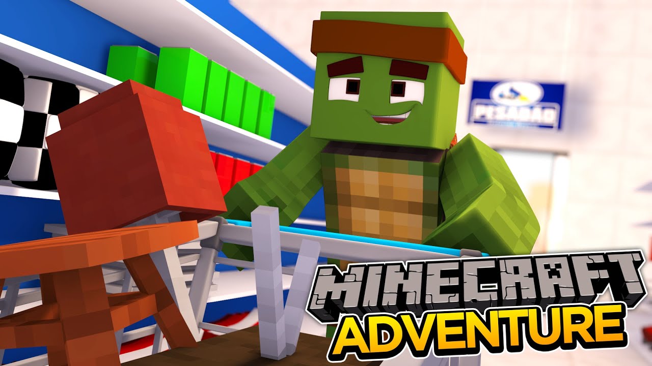 Minecraft Adventure - SHOPPING FOR MY NEW ROOM!