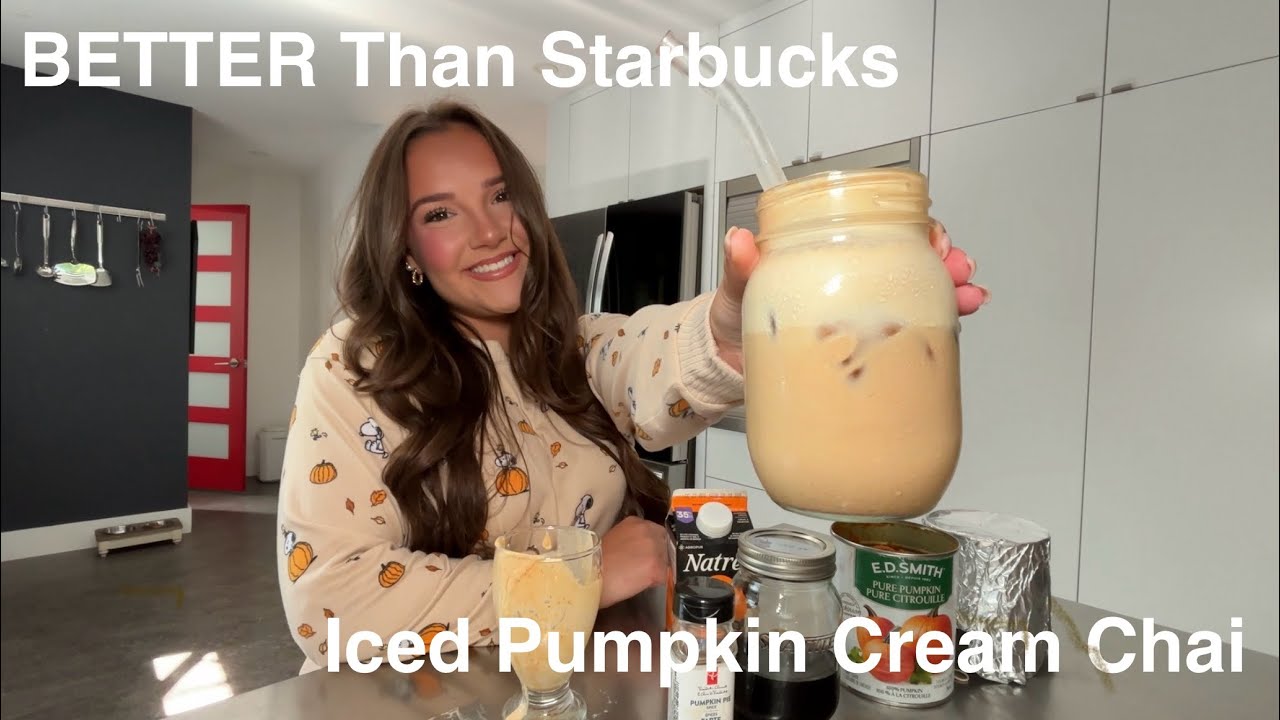 Рецепт чая со льдом и тыквенными сливками лучше, чем в Starbucks ☕️ 🎃