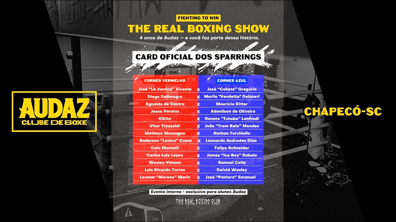 SPARRINGS DE BOXE - Evento 4 Anos AUDAZ CLUBE DE BOOXE | Real Boxing in Brazil