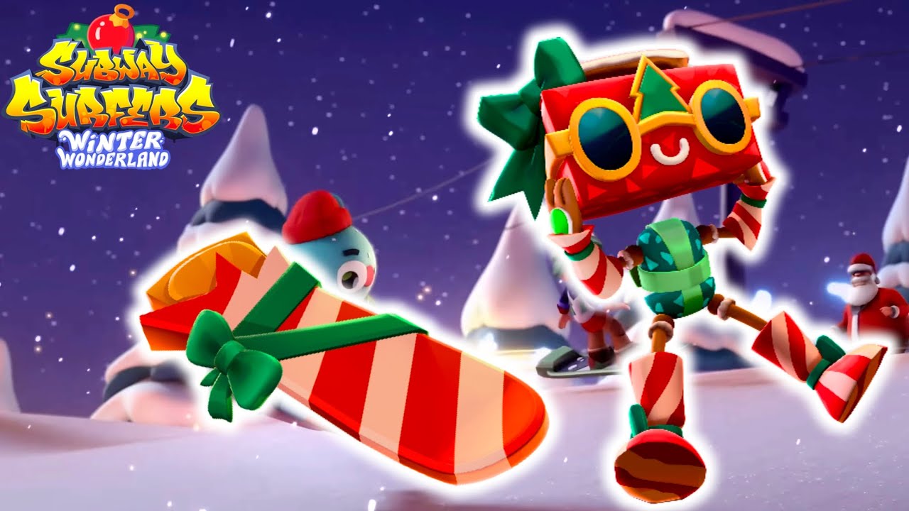 Subway Surfers - Winter Wonderland | Unlock Gingerbot - Wrapper Outfit & Shiny Surprise Board