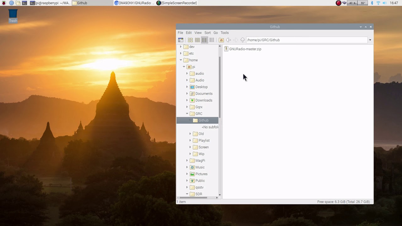 SDR GNU Radio on Raspberry Pi 4 GitHub Web Site Download
