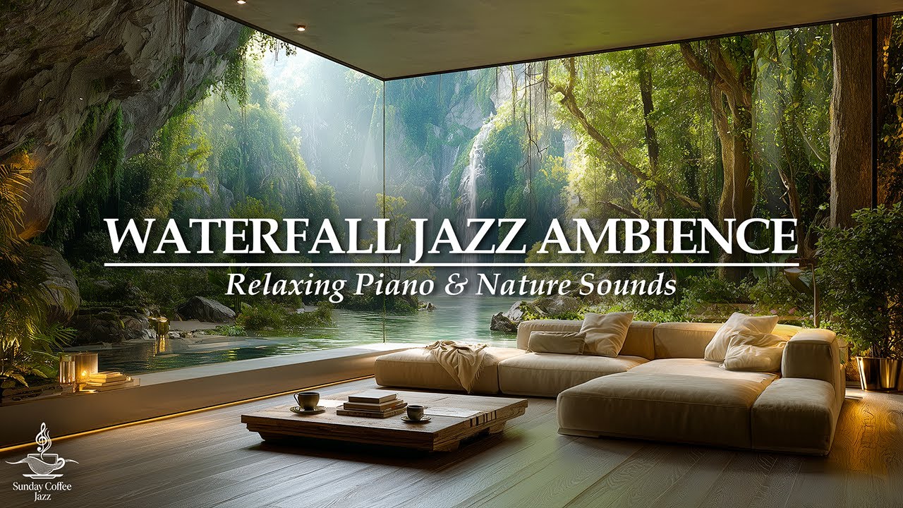 Forest View Living Room Jazz | Tranquil Jazz Music & Nature Therapy for Focus & Study