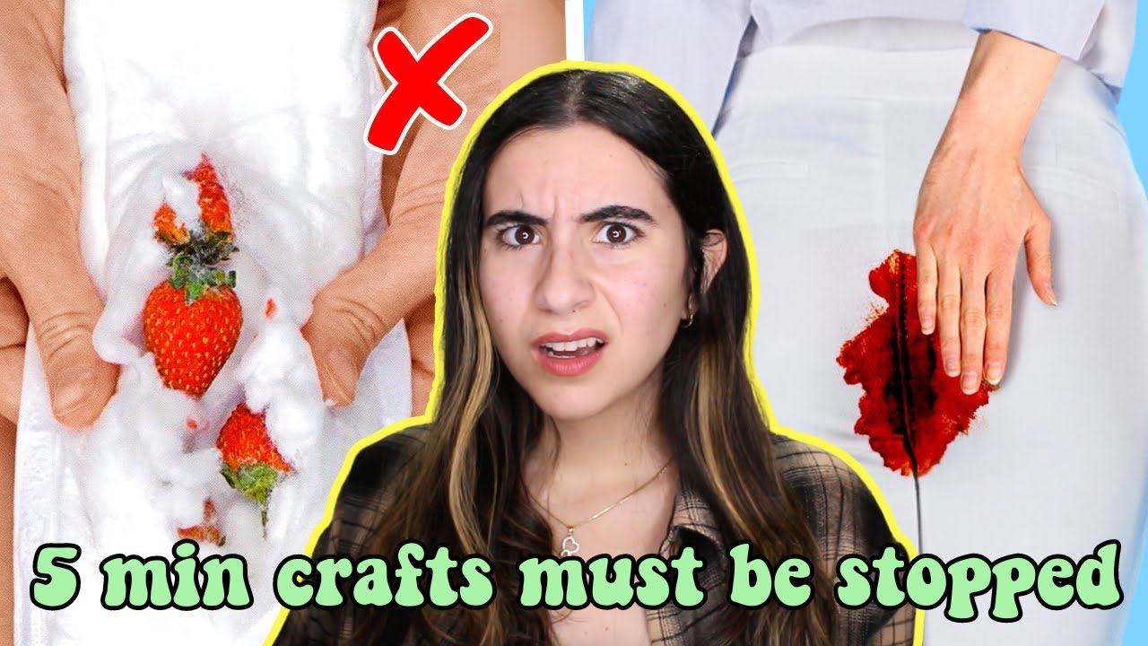 5 minute crafts 'PERIOD HACKS' will actually ruin your life (part 2)