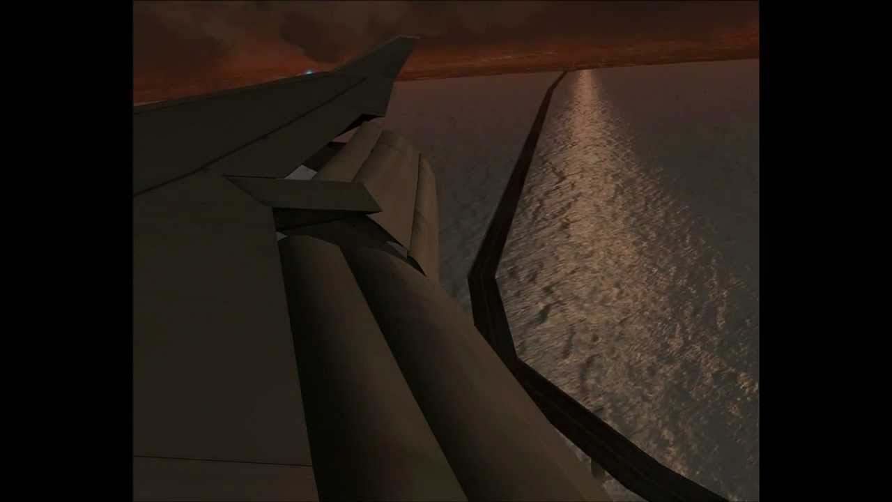 FSX Flight Simulator X HD - United Boeing 747 Landing San Fransisco - GTX 580, i7 990X @ 4.20 GHz