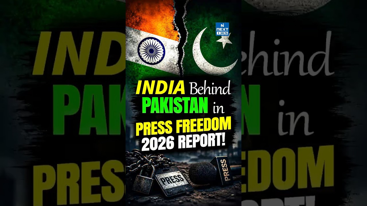 157th Ranking: India's Press Freedom Warning Sign #india #democracy #journalism NEXT IAS