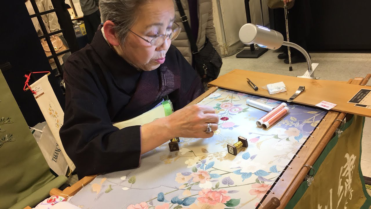 Adeyto LIVE Japanese Embroidery Silk Kimono Crafts Shinjuku TAKASHIMAYA 2018