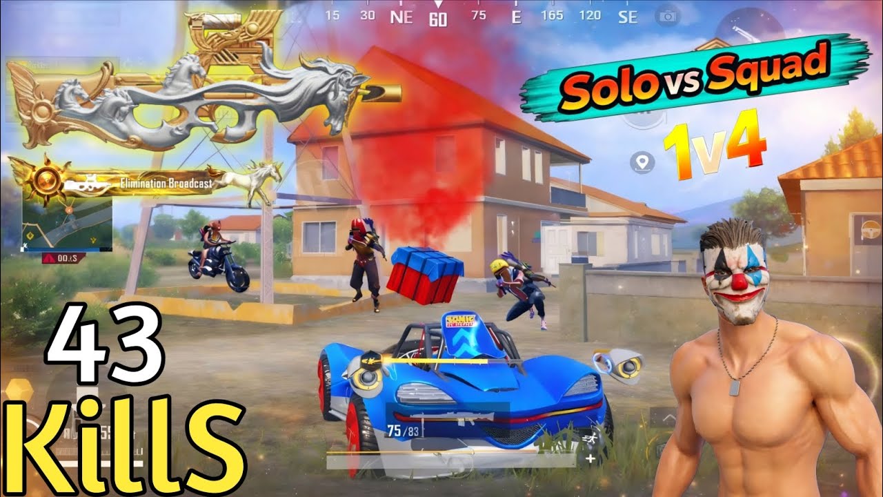 43 Kills!! Solo vs Squad 😍 Trying the New Mode in Pubg Mobile