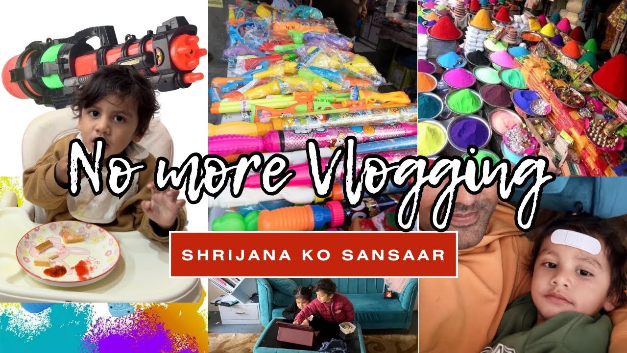 Holi 2026 Shopping… My Toddlers Says “No more Vlogging!” #Holi #momlife #ShrijanaKoSansaar 