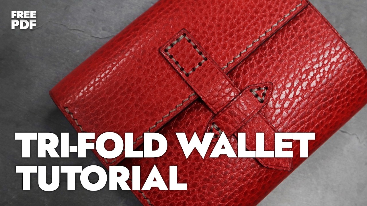 Making a Tri-fold wallet / 삼단 지갑 만들기 / Leather Craft PDF / 가죽공예 패턴