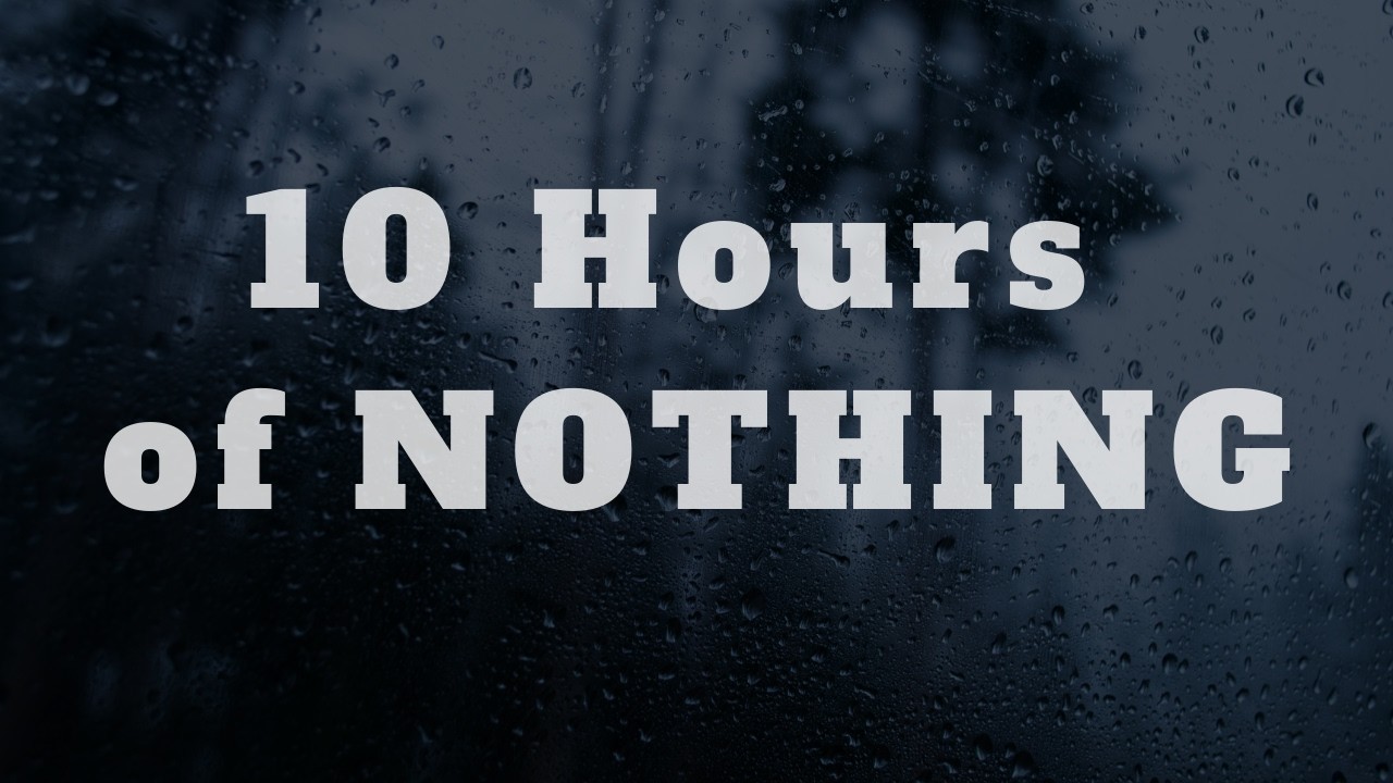 10 Hours of Nothing (Almost Silence) 🌧️ | Calm Rain for Sleep & Deep Focus #blackscreen