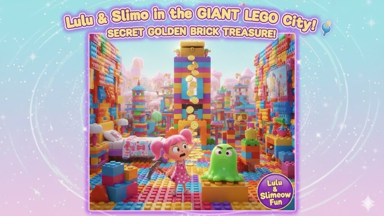 Lulu & Slimo in the GIANT LEGO City! 🧱✨ Building a Dream World!