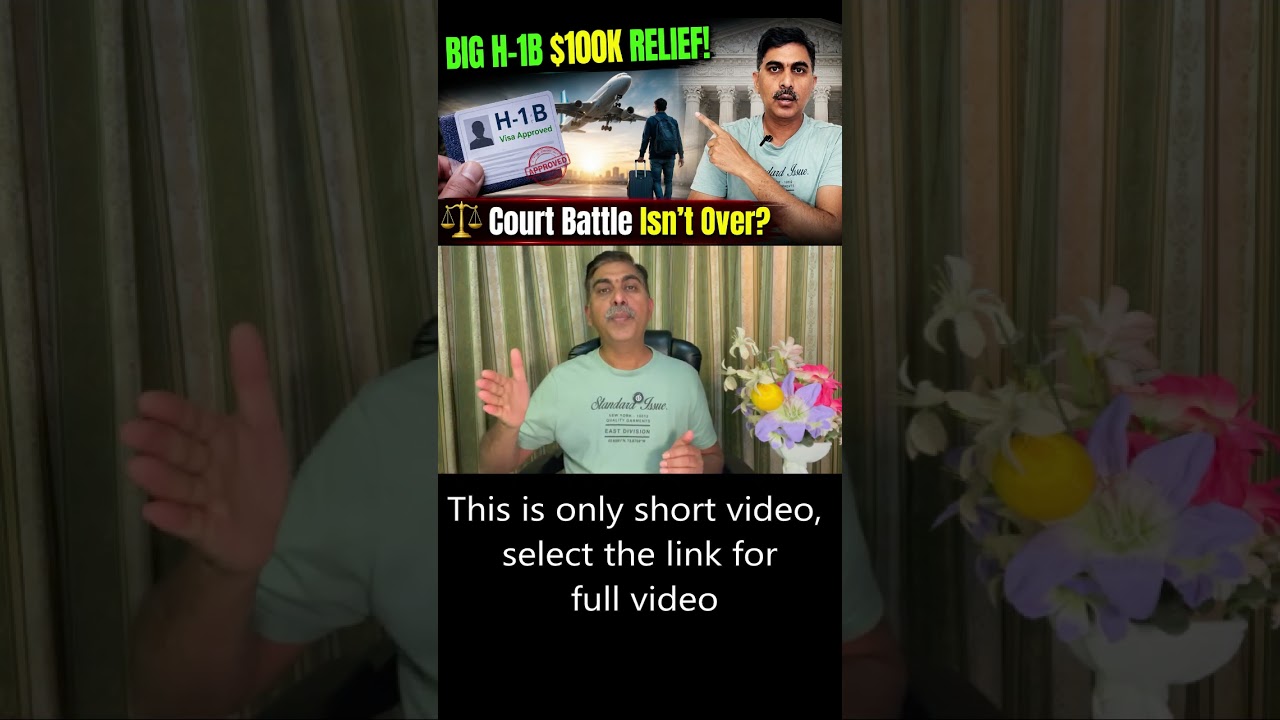 Good News-BIG Relief for H-1B Applicants Appeals Court Rejects $100K Pause | Trial Court Order Stays