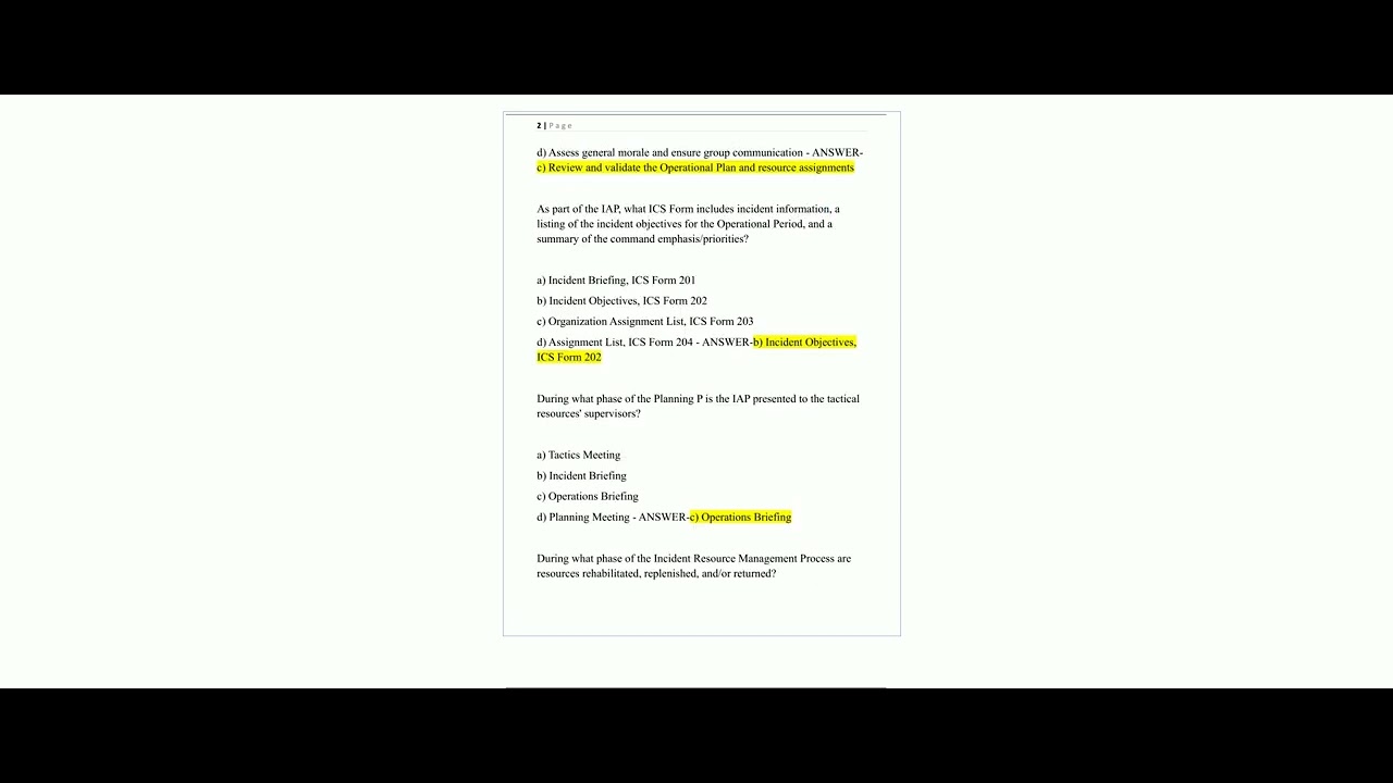 ICS 300 Final Exam Preparation for 20252026 Complete 100 Questions And Correct Answers Already Grade