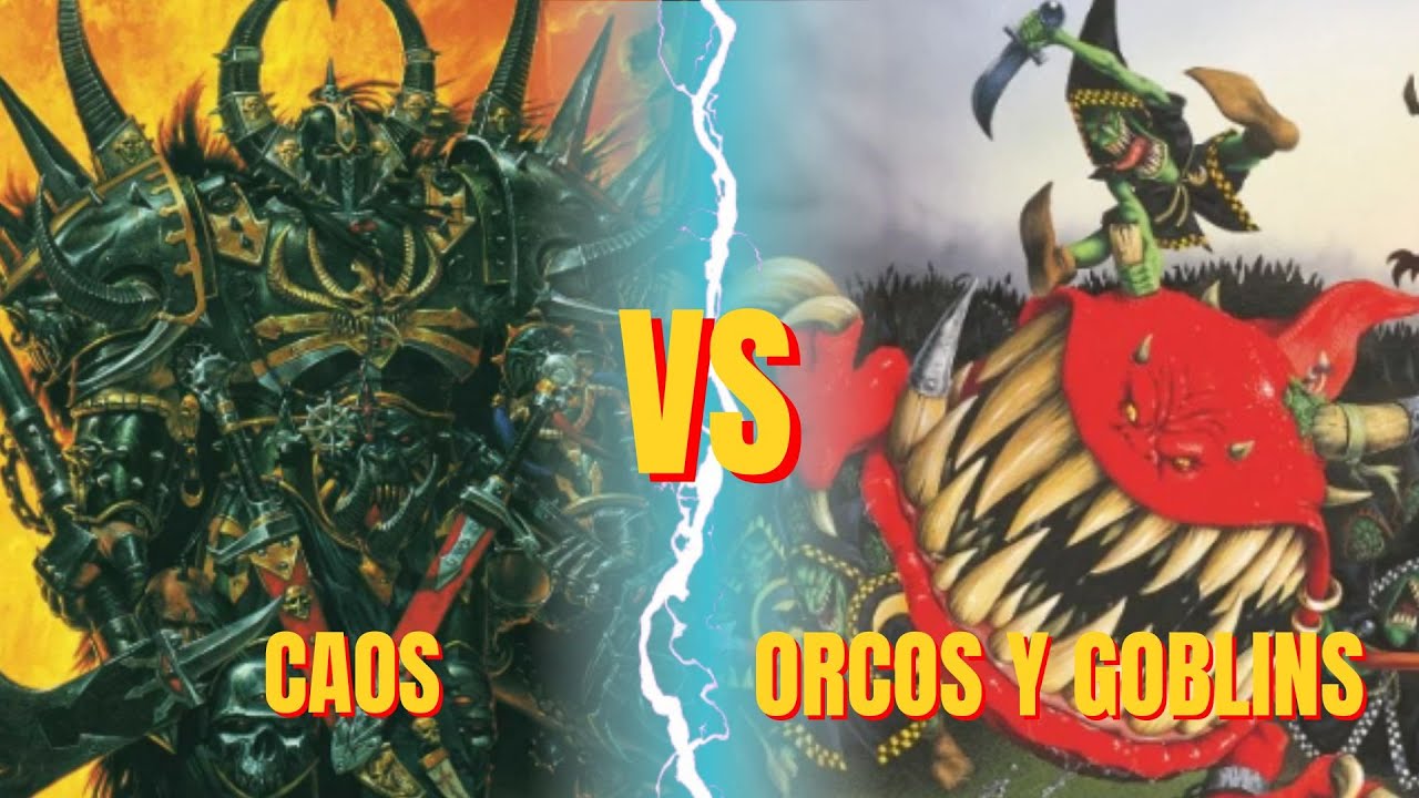 🎲CAOS VS ORCOS Y GOBLINS🎲 2000 PUNTOS INFORME DE BATALLA  #theoldworld