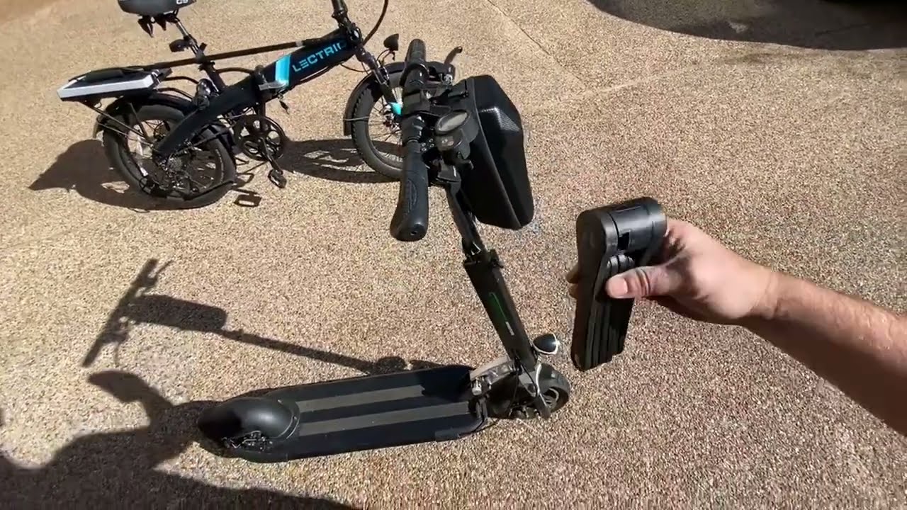 FoldyLock Mini Folding Bike Lock Review, Compact, strong bike or scooter lock that is easy to carry
