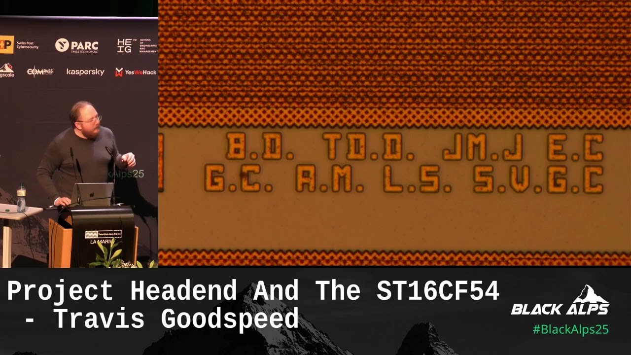 BlackAlps 2025: Project Headend And The ST16CF54 - Travis Goodspeed