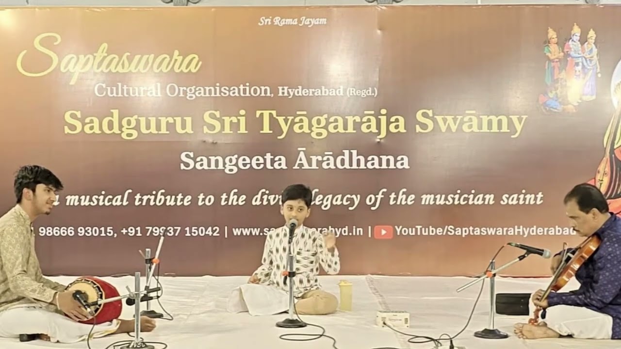 Saptaswara Cult. Orgn. - Tyagaraja Aradhana - Day3 - Saket - Jan 7 2026 - by Achyut Sarma Kalaga