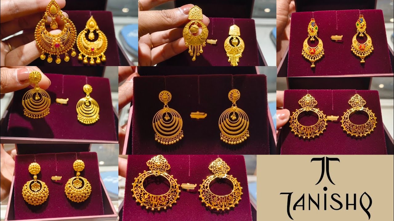 Tanishq Latest Gold Chand Bali Earring Collection 😱 Starting Just 3.1 Gram With price and weight