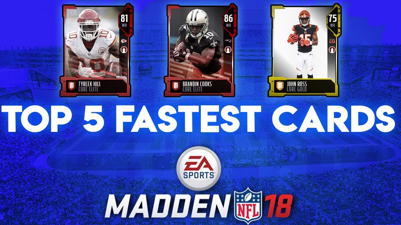 TOP 5 FASTEST PLAYERS IN MUT 18! | Madden 18 Ultimate Team