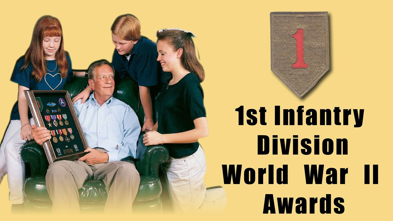 1st Infantry Division, WW 2 Veterans' of the Big Red One Patch, Crest, Basic Medals and Unit Awards!