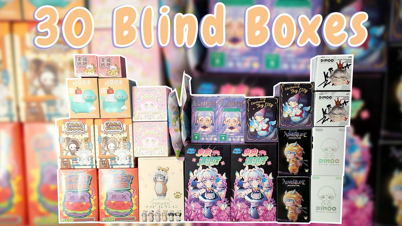 30 BLIND BOXES! Summer Mega Blind Box Unboxing w/ KikaGoods PR (Finding Unicorn, Lucky Emma + more)