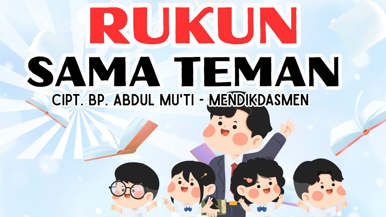 BEGINI CHORD LAGU - RUKUN SAMA TEMAN - Cipt. Mendikdasmen Bp. Abdul Mu'ti ( Do = A ) 