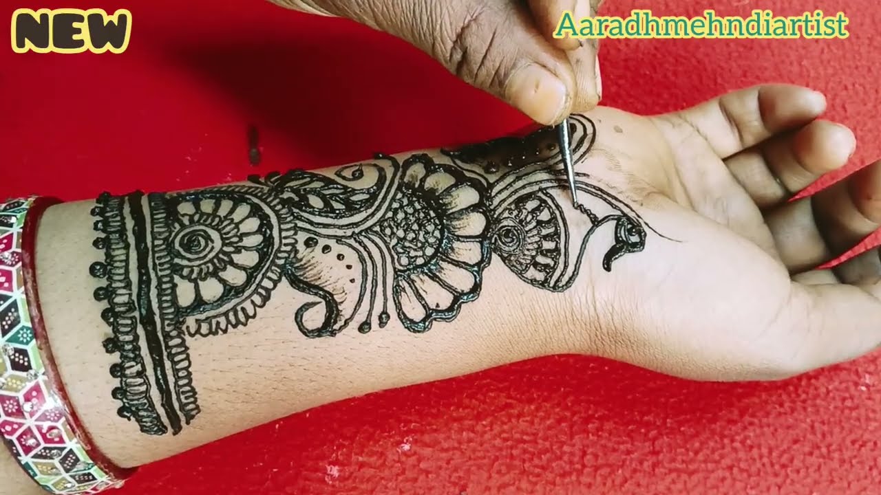 Front Hand Arabic Mehndi in 60 Seconds 😍 | आसान अरेबिक मेहंदी डिज़ाइन aaradhmehndiartist 