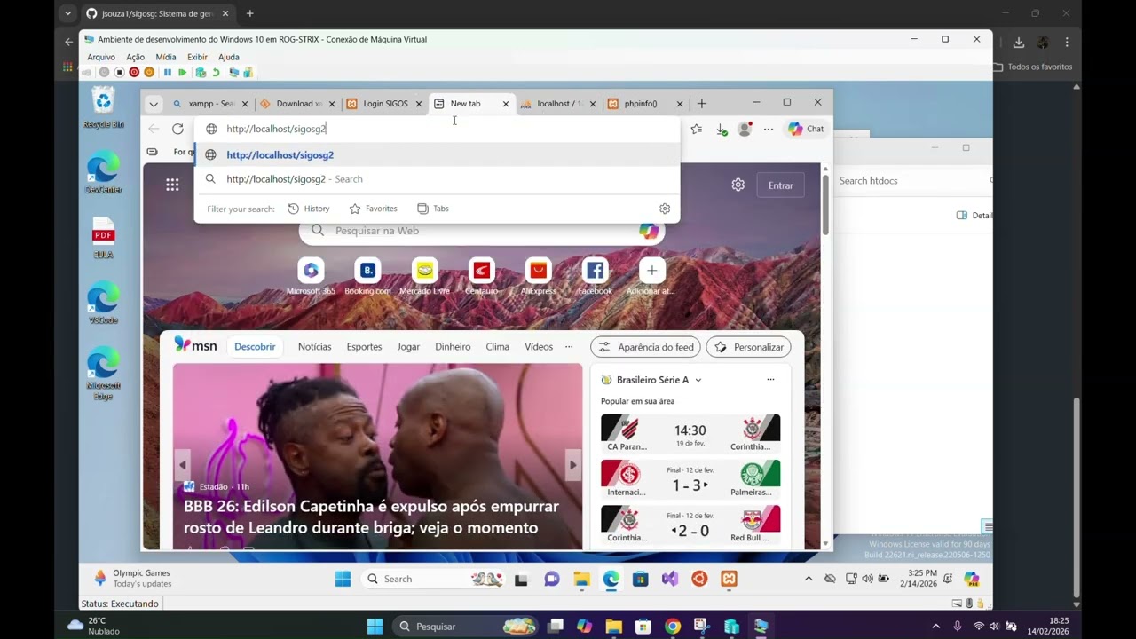 instalando o sistema