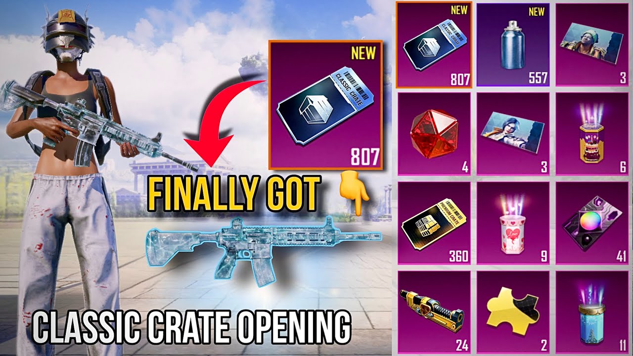 New premium crate opening pubg mobile ⏰ 5 Years Waiting... 800 Classic Crates for M416 Glacier ✨❄️