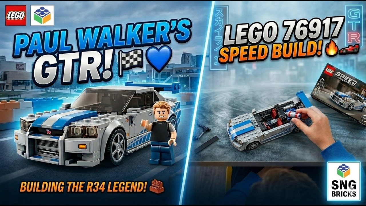 LEGO Paul Walker Nissan Skyline R34 (76917) Speed Build 🏎️💨
