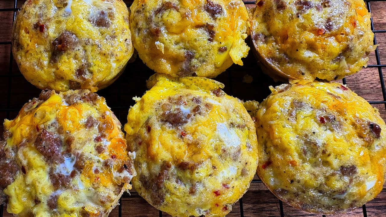Fluffy egg muffins| Best Keto egg muffin recipe @BeersandBBQ 
